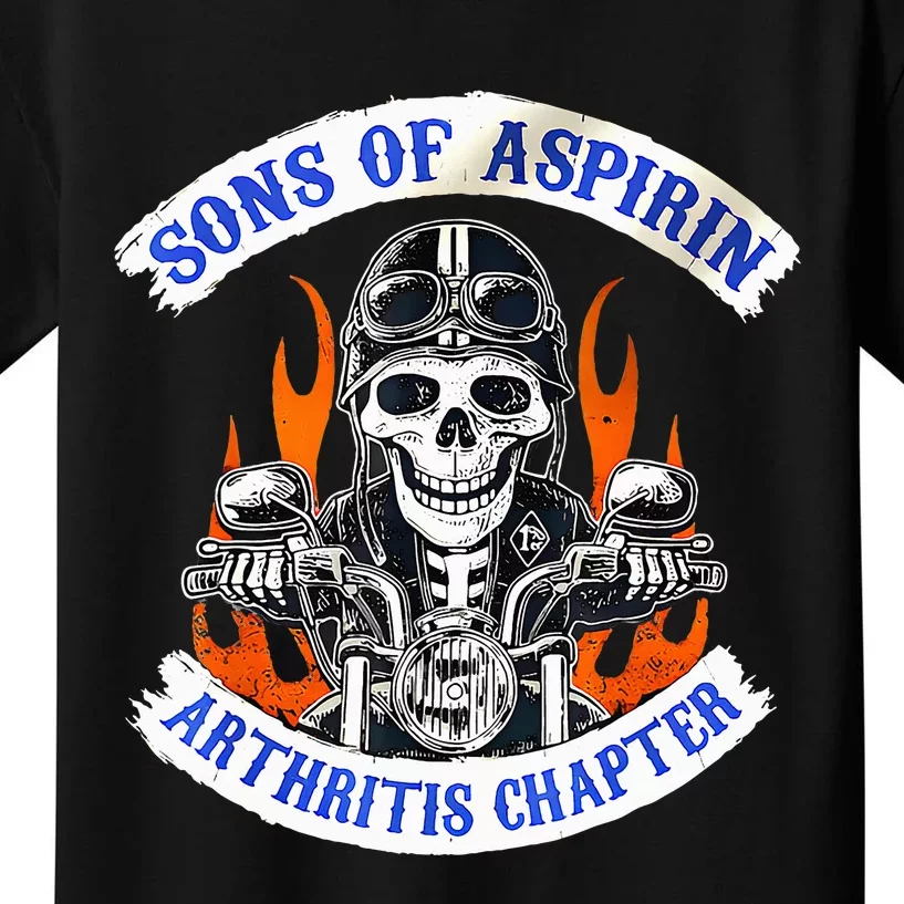 Sons Of Aspirin Arthritis Chapter For Funny Biker Kids T-Shirt