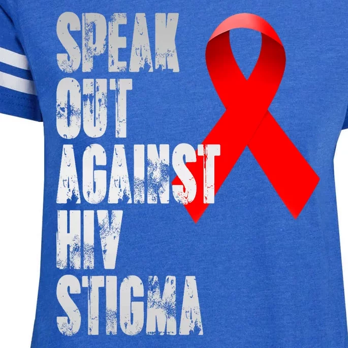 Speak Out Against Hiv Stigma World Aids Day Enza Ladies Jersey Football T-Shirt