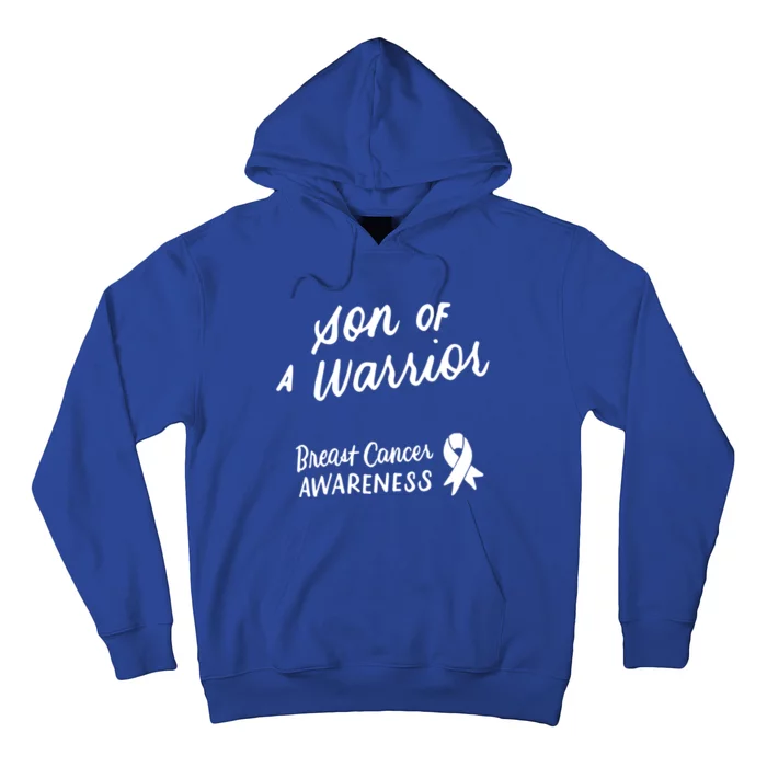 Son Of A Warrior Breast Cancer Awareness Pink Ribbon Funny Gift Cool Gift Hoodie