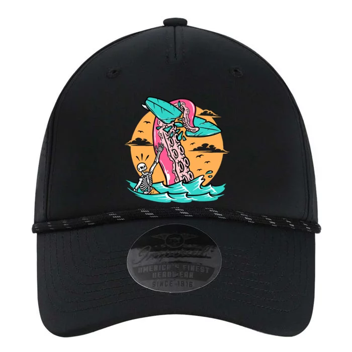 Surfing Octopus Attack Surfer Holiday Gift Performance The Dyno Cap