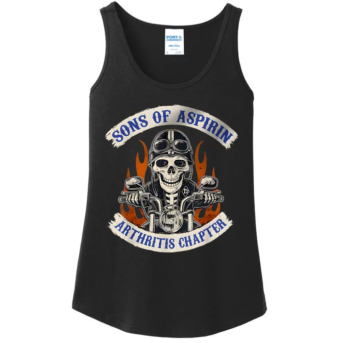 Sons Of Aspirin Arthritis Chapter Funny Biker Ladies Essential Tank