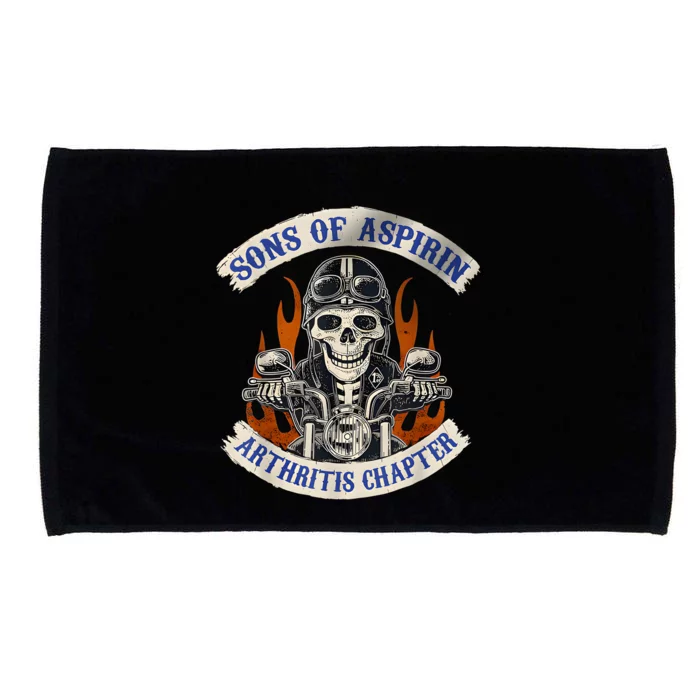 Sons Of Aspirin Arthritis Chapter Funny Biker Microfiber Hand Towel