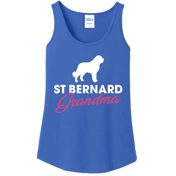 Silhouette Of A St Bernard Gift St Bernard Grandma Gift Ladies Essential Tank