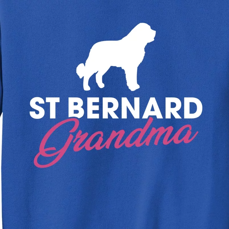 Silhouette Of A St Bernard Gift St Bernard Grandma Gift Tall Sweatshirt