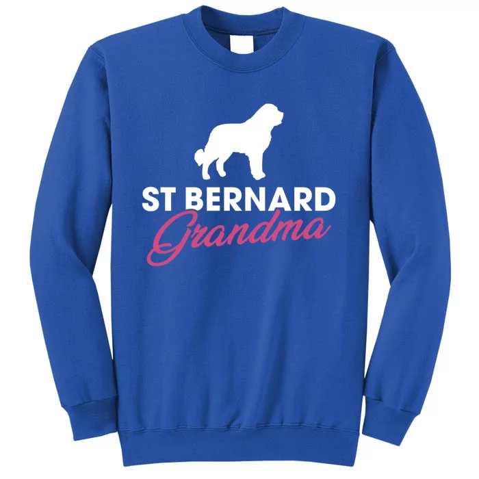 Silhouette Of A St Bernard Gift St Bernard Grandma Gift Tall Sweatshirt