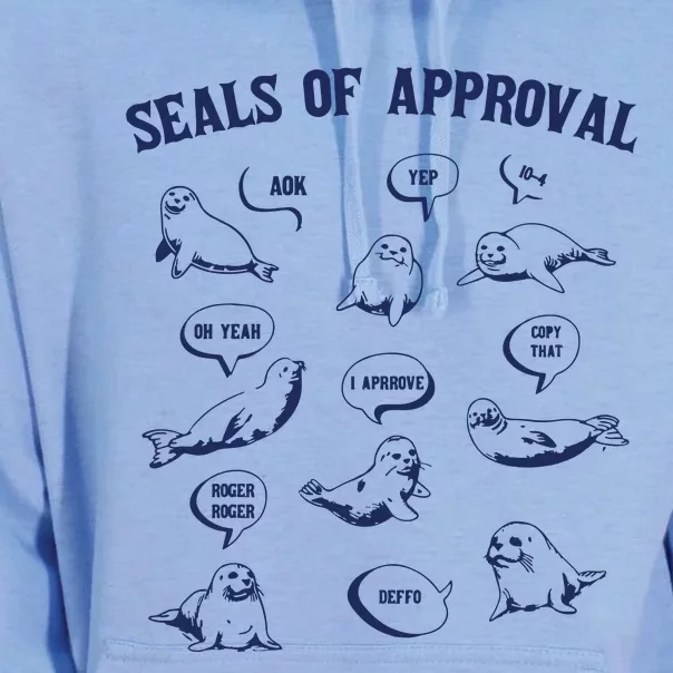 Seals Of Approval Funny Retro Unisex Surf Hoodie