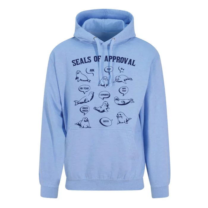 Seals Of Approval Funny Retro Unisex Surf Hoodie