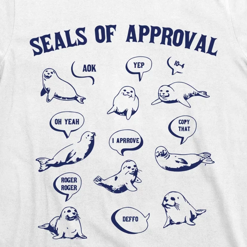 Seals Of Approval Funny Retro T-Shirt