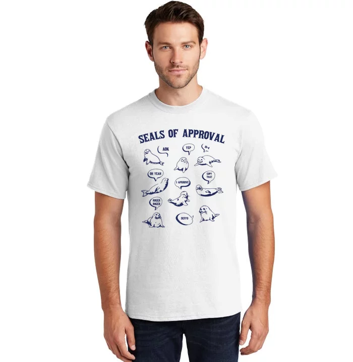 Seals Of Approval Funny Retro Tall T-Shirt