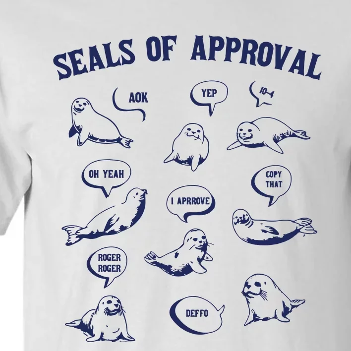 Seals Of Approval Funny Retro Tall T-Shirt