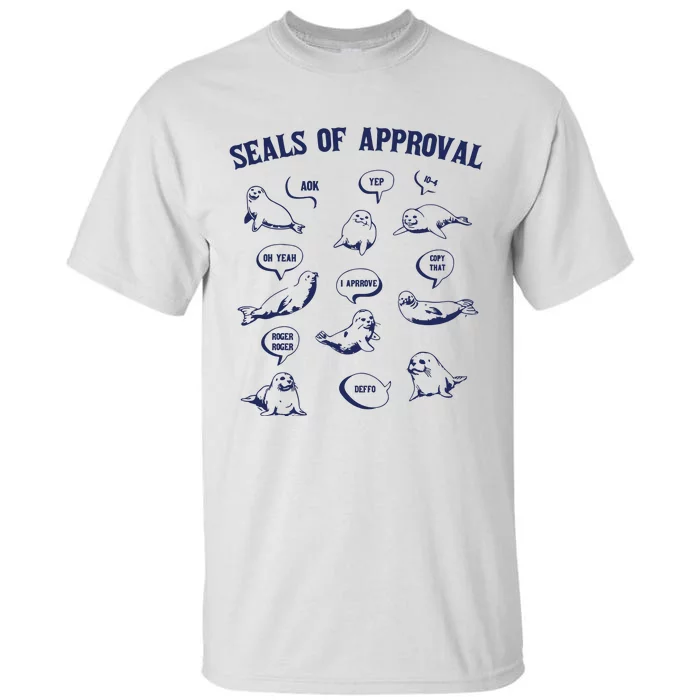 Seals Of Approval Funny Retro Tall T-Shirt