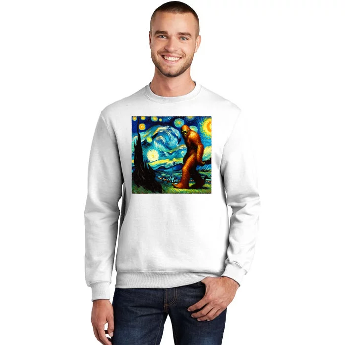 Sasquatch On A Starry Night – Squatch Van Gogh Funny Bigfoot Sweatshirt