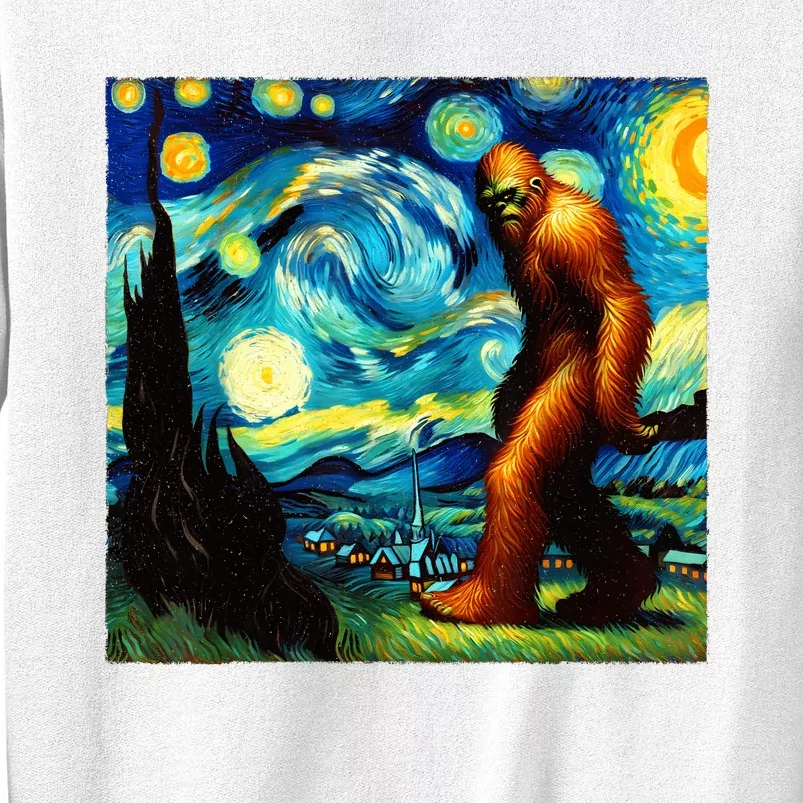 Sasquatch On A Starry Night – Squatch Van Gogh Funny Bigfoot Sweatshirt