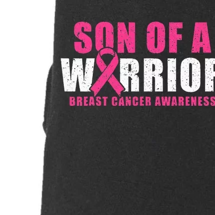 Son Of A Warrior Breast Cancer Awareness Doggie 3-End Fleece Hoodie