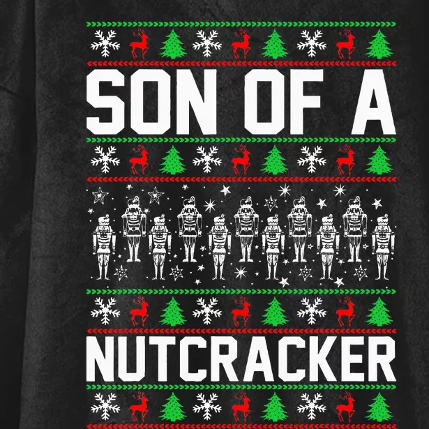 Son Of A Nutcracker Hooded Wearable Blanket