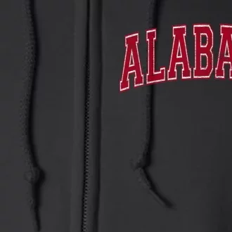 STATE OF ALABAMA VARSITY STYLE TEXT BAMA PRIDE STATE FLAG Full Zip Hoodie