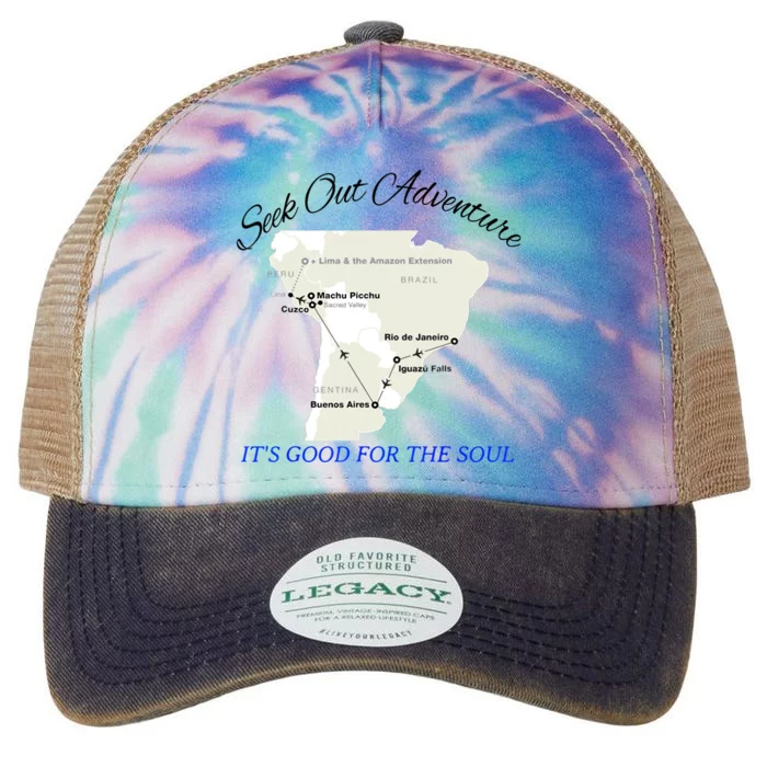 Seek Out Adventure... Its Good For The Soul Graphic Art Legacy Tie Dye Trucker Hat