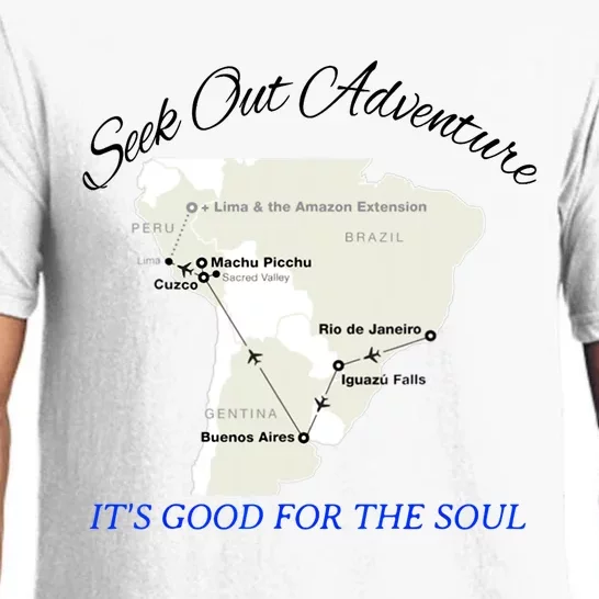 Seek Out Adventure... Its Good For The Soul Graphic Art Pajama Set