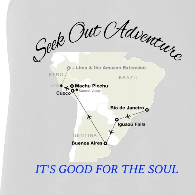 Seek Out Adventure... Its Good For The Soul Graphic Art Women's Racerback Tank