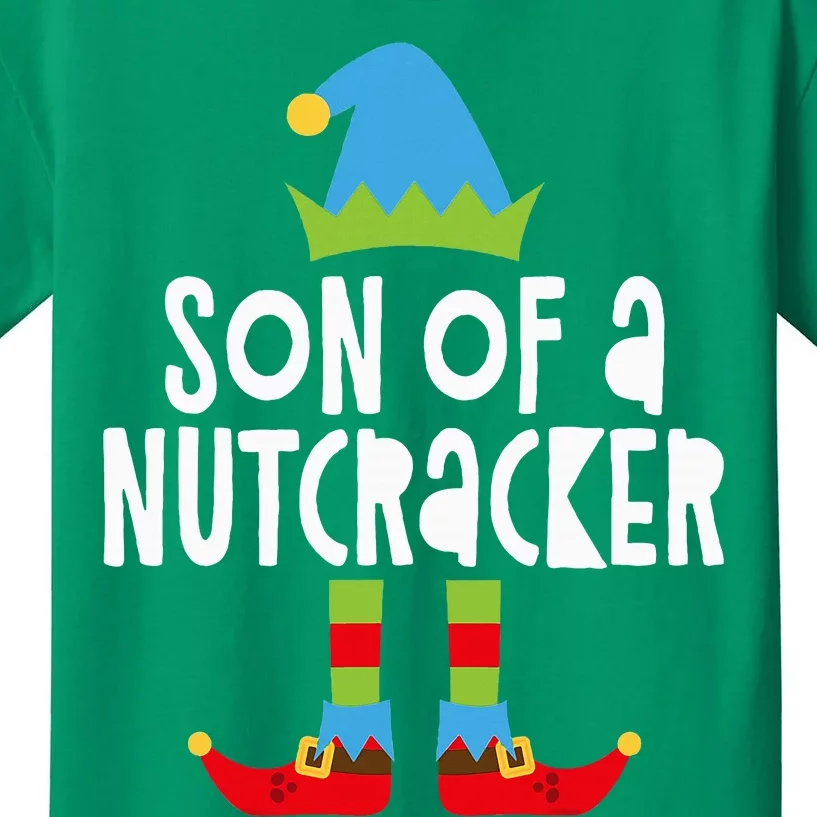 Son Of A Nutcracker Christmas Elf Kids T-Shirt