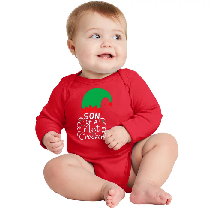 Son Of A Nutcracker Funny Christmas Pajama Baby Long Sleeve Bodysuit