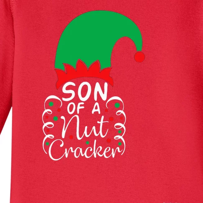 Son Of A Nutcracker Funny Christmas Pajama Baby Long Sleeve Bodysuit