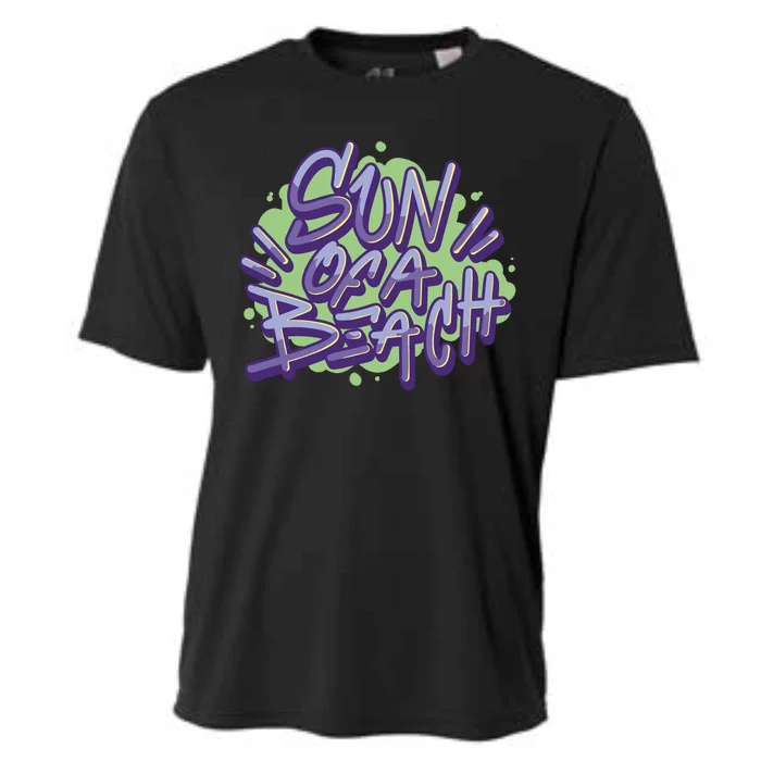 Sun Of A Beach Graffiti Summer Cooling Performance Crew T-Shirt