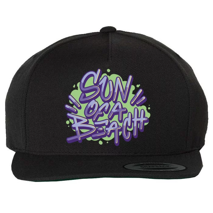 Sun Of A Beach Graffiti Summer Wool Snapback Cap