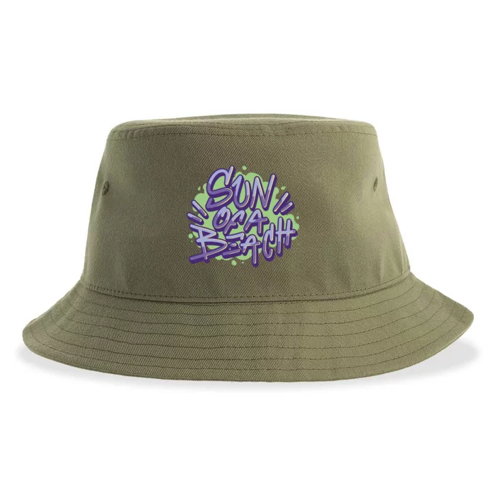 Sun Of A Beach Graffiti Summer Sustainable Bucket Hat