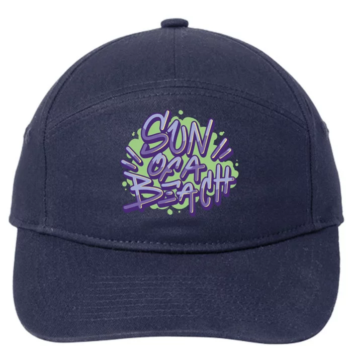 Sun Of A Beach Graffiti Summer 7-Panel Snapback Hat