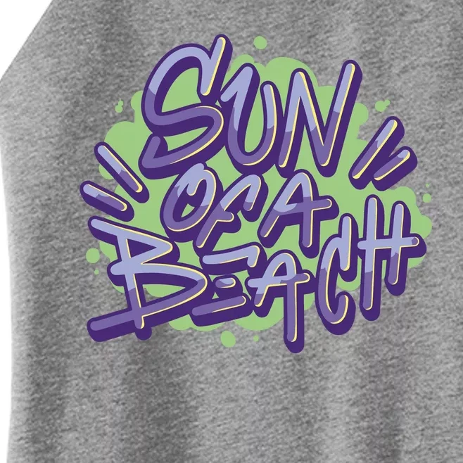 Sun Of A Beach Graffiti Summer Women’s Perfect Tri Rocker Tank