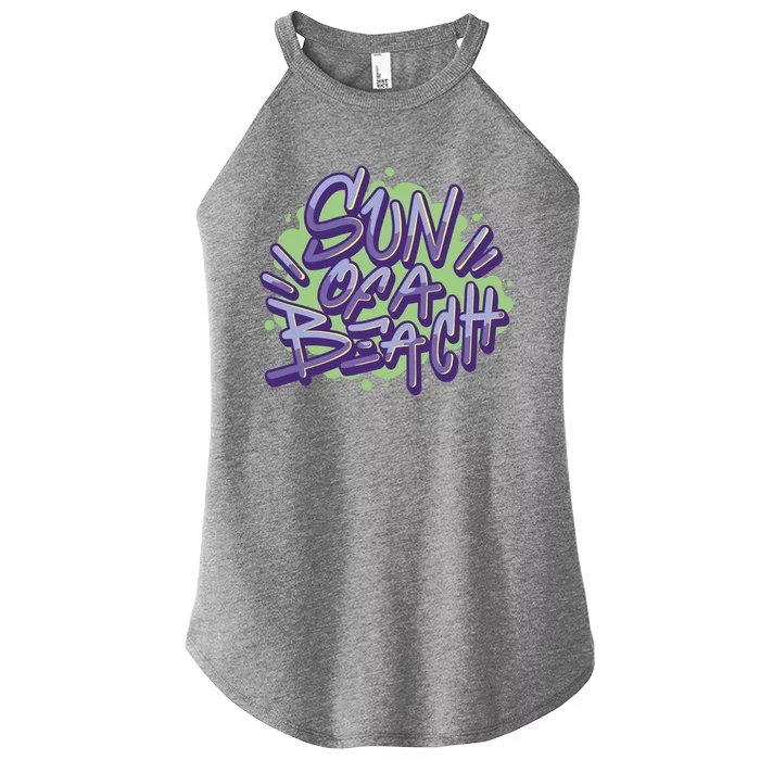 Sun Of A Beach Graffiti Summer Women’s Perfect Tri Rocker Tank