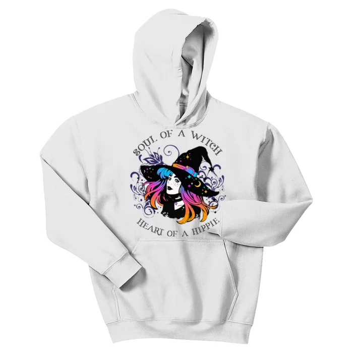 Soul Of A Witch Heart Of A Hippie Kids Hoodie