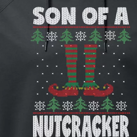 Son Of A Nutcracker Jumper Ugly Christmas Sweater Performance Fleece Hoodie