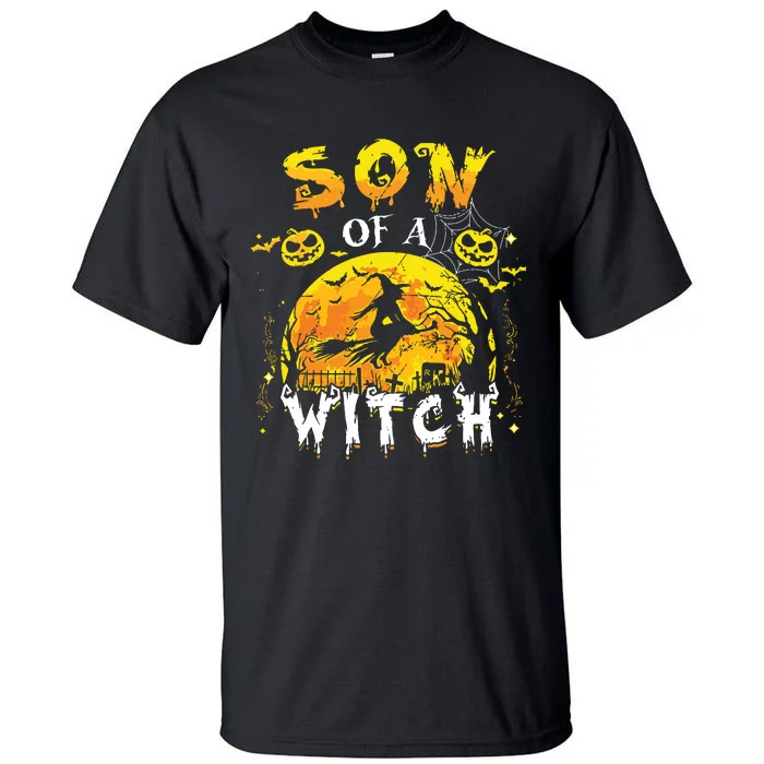 Son Of A Witch Funny Family Matching Halloween Pumpkin Tall T-Shirt