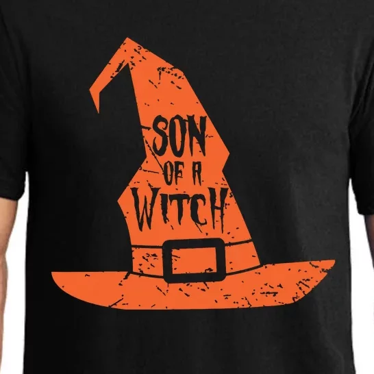 Son Of A Witch Hat Pun Quote Costume Easy Halloween Gifts Pajama Set