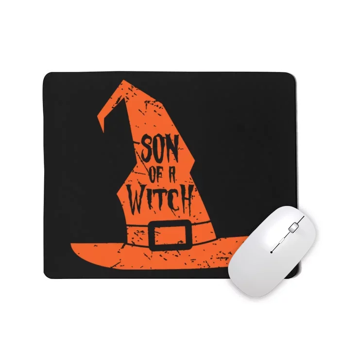 Son Of A Witch Hat Pun Quote Costume Easy Halloween Gifts Mousepad