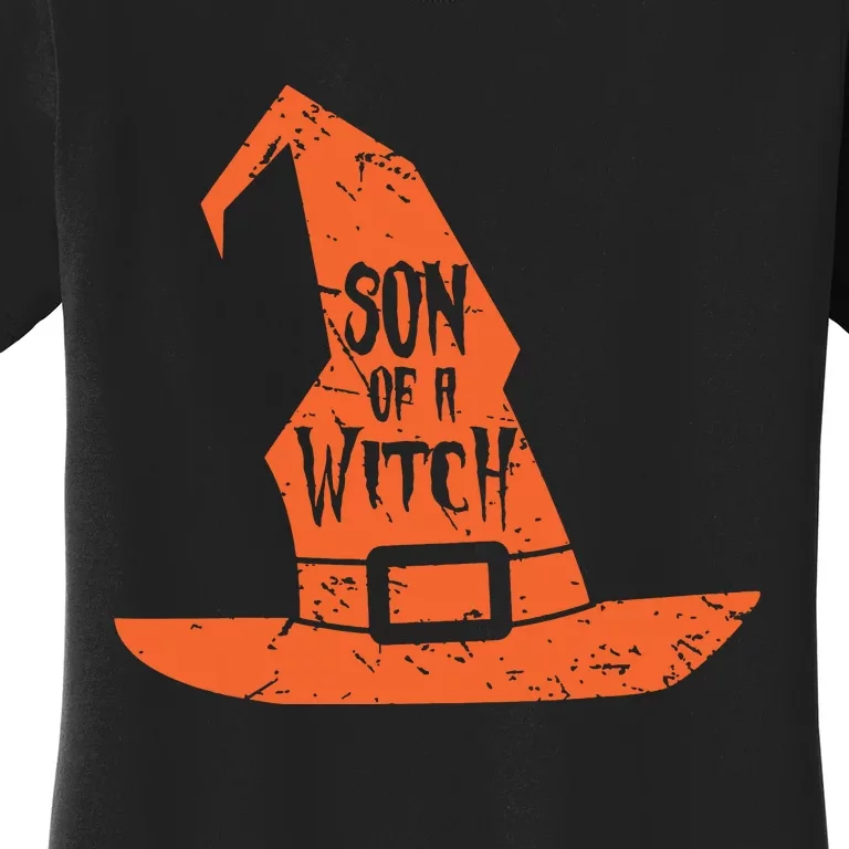 Son Of A Witch Hat Pun Quote Costume Easy Halloween Gifts Women's T-Shirt