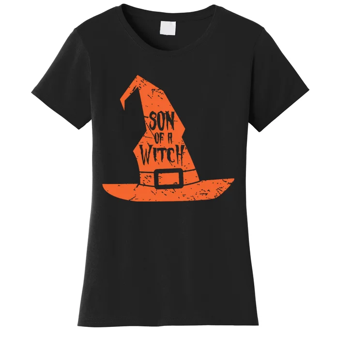 Son Of A Witch Hat Pun Quote Costume Easy Halloween Gifts Women's T-Shirt