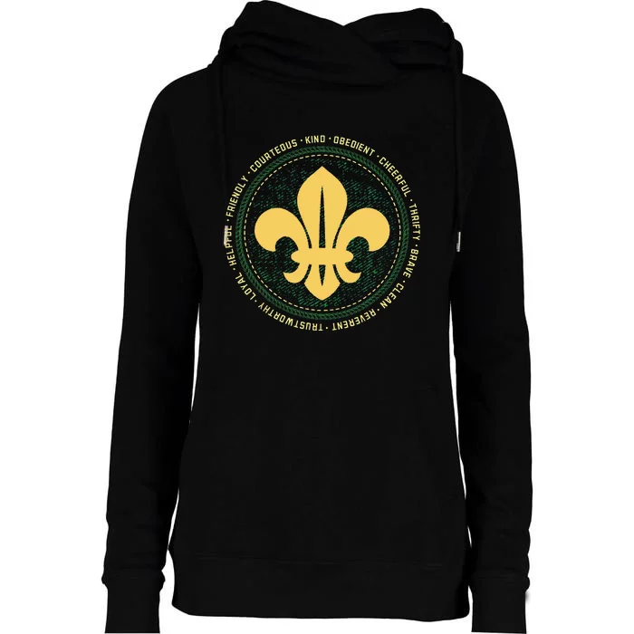 Scout Oath And Law Scout Member And Womens Funnel Neck Pullover Hood