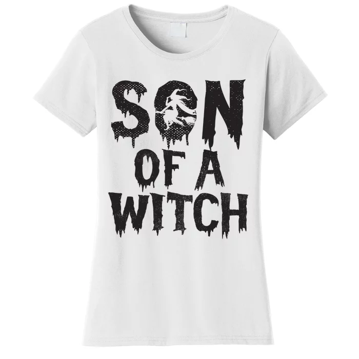 Son Of A Witch Mom Halloween Trick Or Treat Spooky Kids Boy Women's T-Shirt