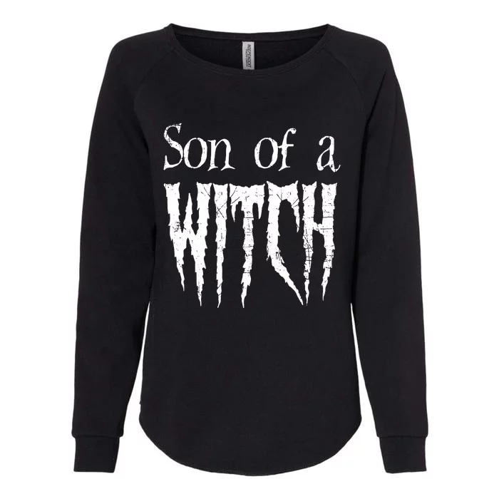 Son Of A Witch Spooky Halloween Wiccan Womens California Wash Sweatshirt