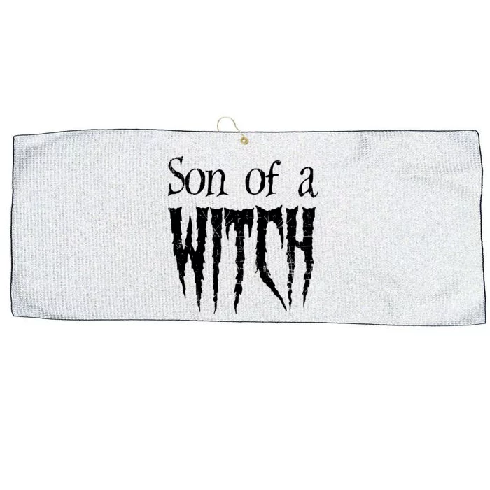 Son Of A Witch Spooky Halloween Wiccan Large Microfiber Waffle Golf Towel