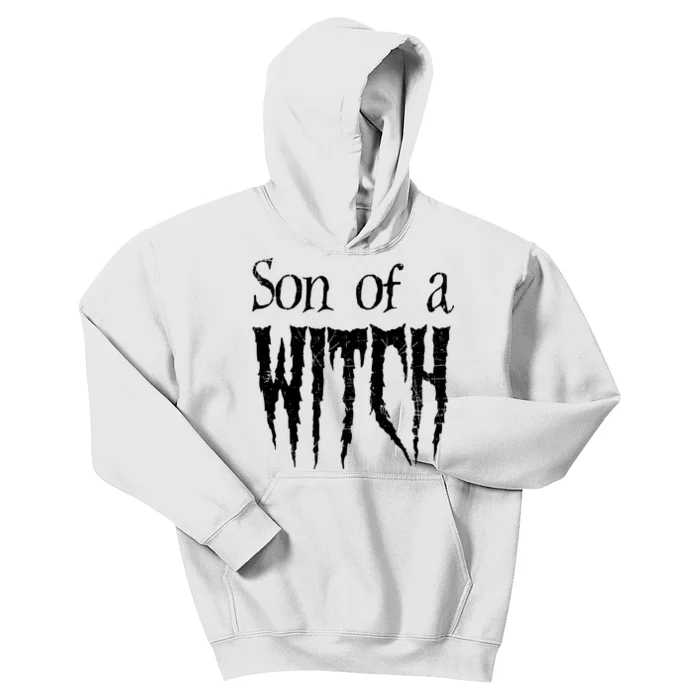 Son Of A Witch Spooky Halloween Wiccan Kids Hoodie