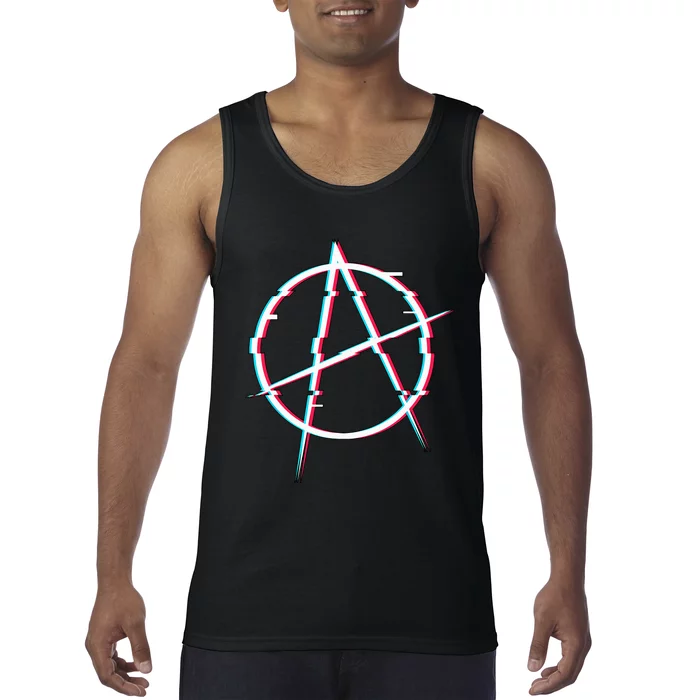 Symbol Of Anarchy Anti Government Steam Tank Top