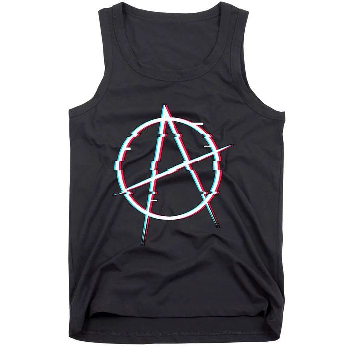 Symbol Of Anarchy Anti Government Steam Tank Top