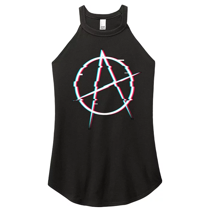 Symbol Of Anarchy Anti Government Steam Women’s Perfect Tri Rocker Tank