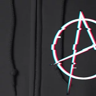 Symbol Of Anarchy Anti Government Steam Full Zip Hoodie