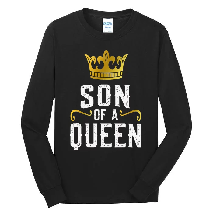 Son Of A Queen Mother's Day Mom & Son Matching Tall Long Sleeve T-Shirt