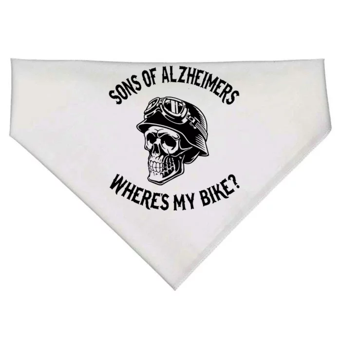 Sonz Of Alzheimers Wheres My Bike USA-Made Doggie Bandana